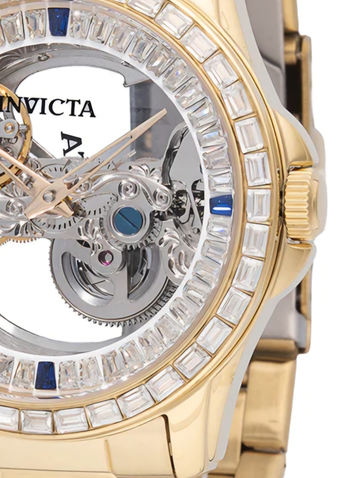 Invicta Objet D Art Idyll Automatic Men’s Watch w/ Skeleton Dial – 43mm. Gold