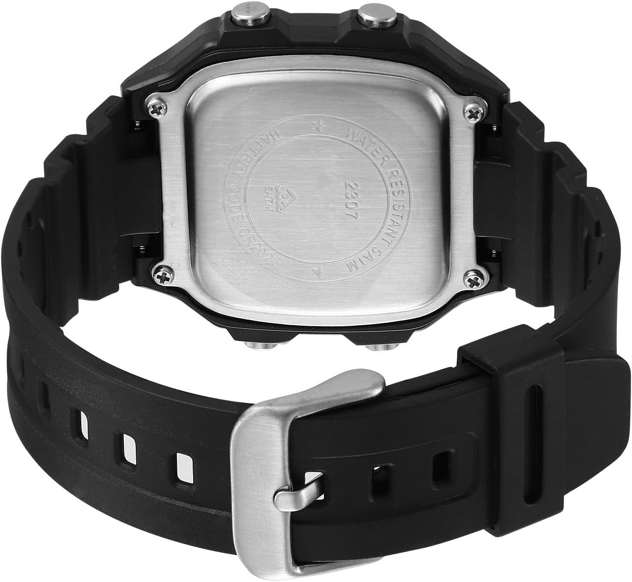 Men’S Digital Multi-Function Watches Dual Time Alarm Stopwatch Countdown Backlig