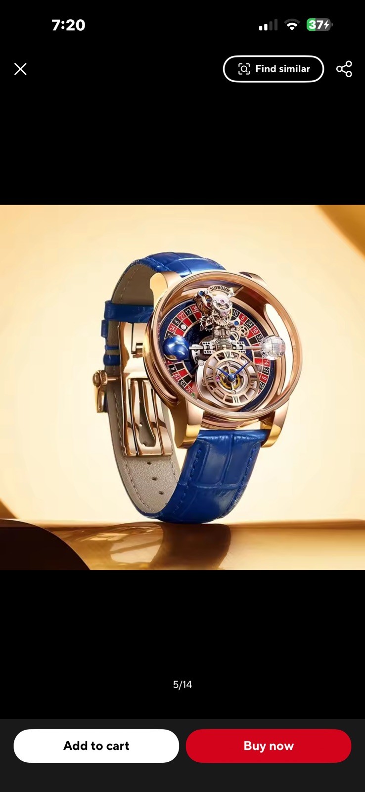 Celestial Men’s Transparent Case Leather Quartz Watch Waterproof Time Adjustment