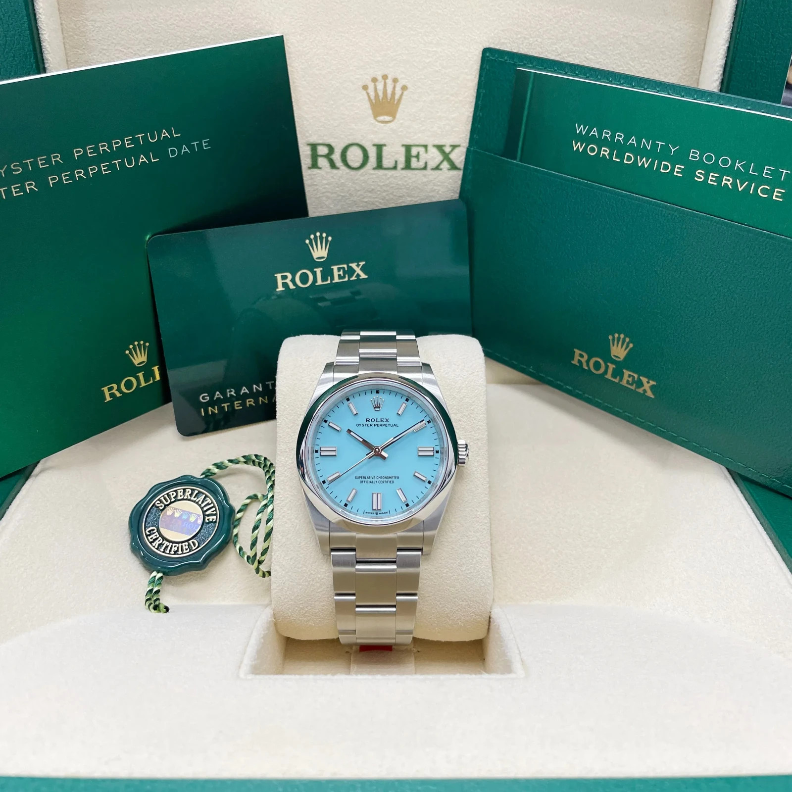 2023 New Rolex Oyster Perpetual 36mm – Ref. 126000 – Tiffany/Turquoise Dial