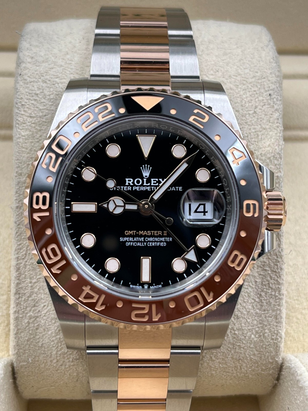 Rolex GMT Master II Rootbeer Two Tone Bracelet 126711CHNR Pre-Owned 2022