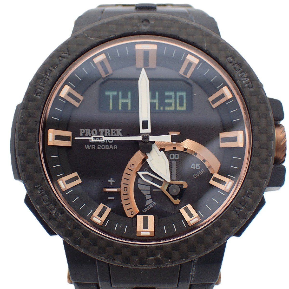CASIO Pro Trek Solar Radio Men’s Watch Carbon Bezel Composite Band PRW-7000X-1JR