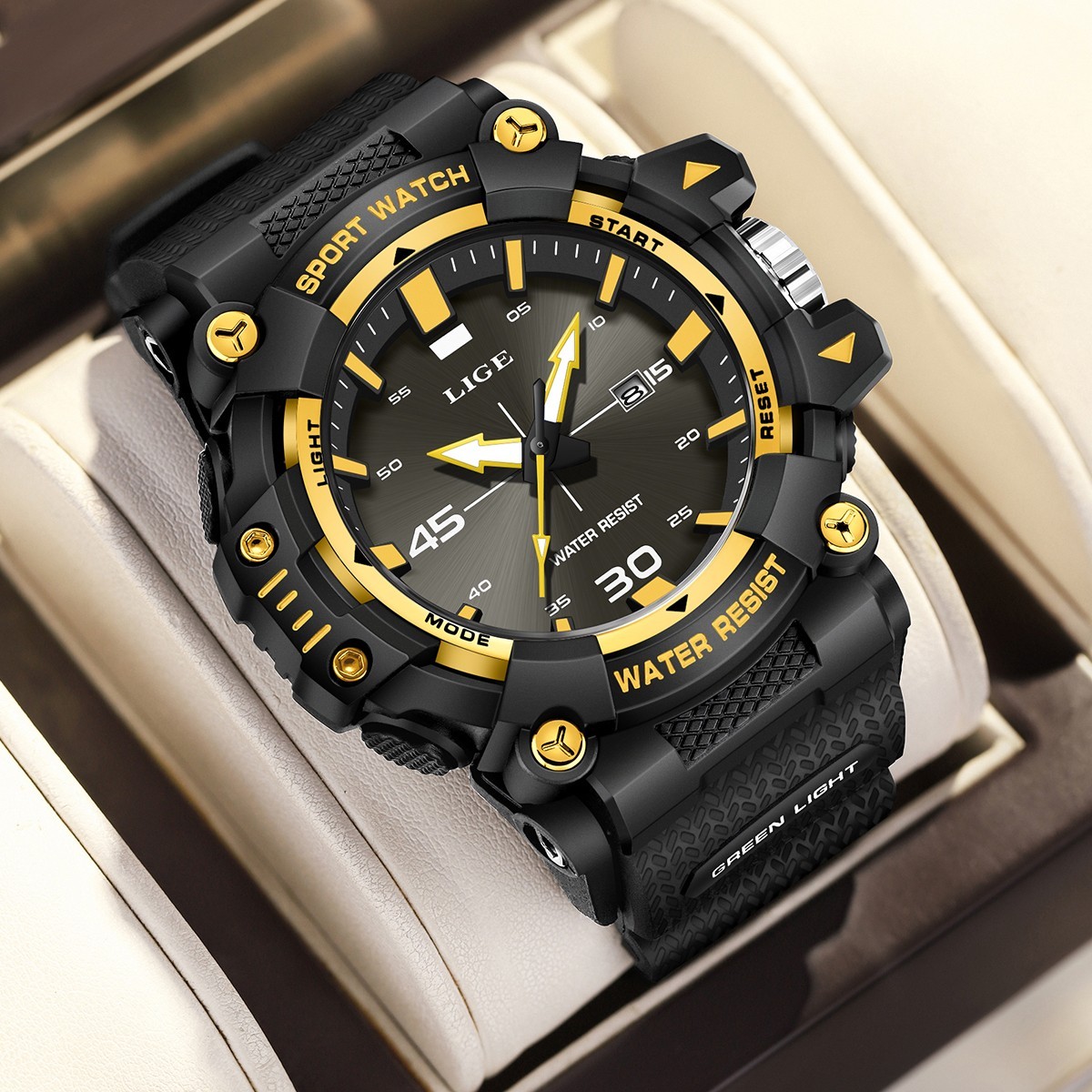 Luxury Men’s Watch Quartz Diver Sport Analog Luminous Waterproof Man Wristwatch