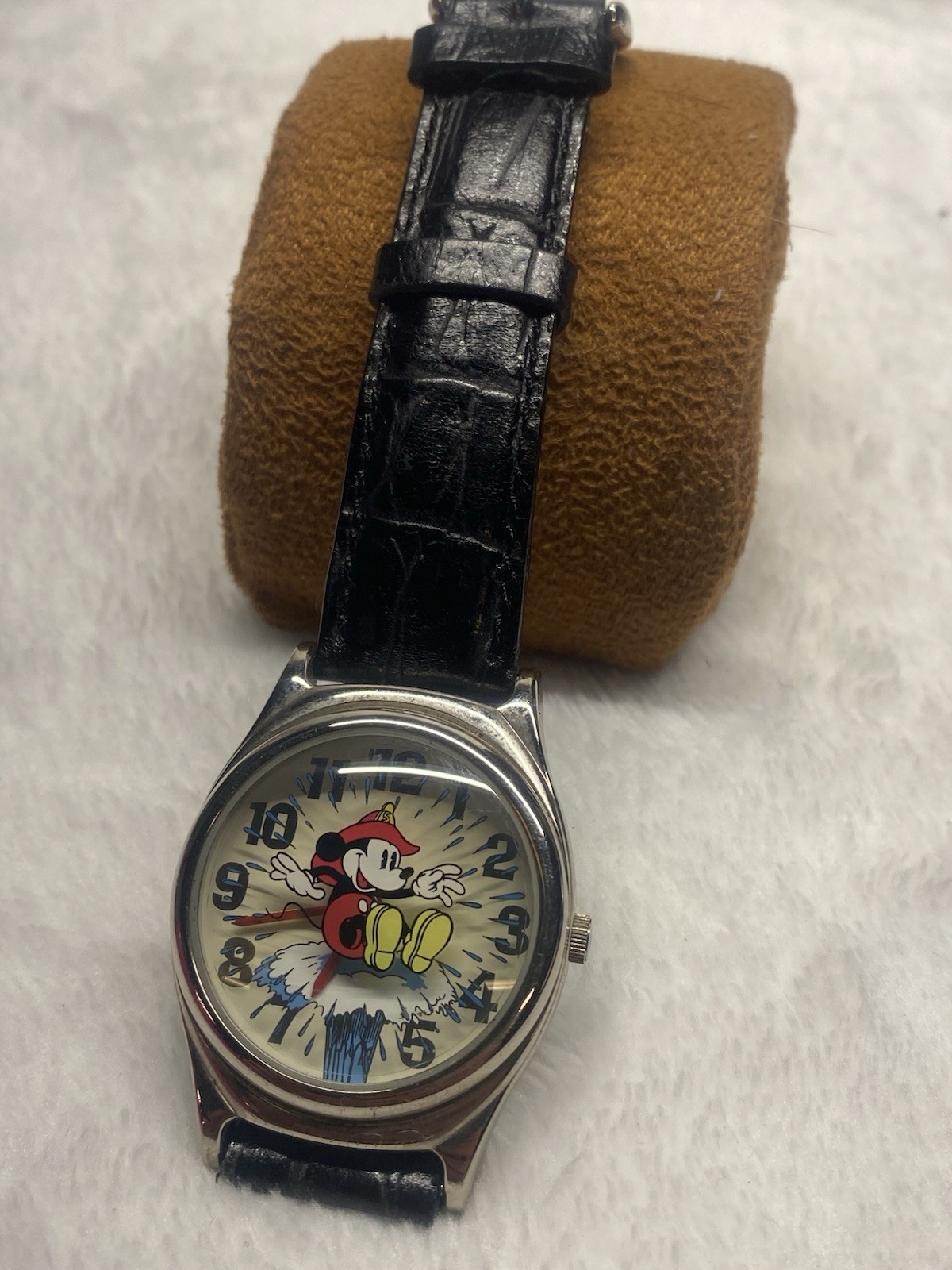 Disney Mickey Mouse Fireman Fire Brigade Animated Watch 35mm New Battery