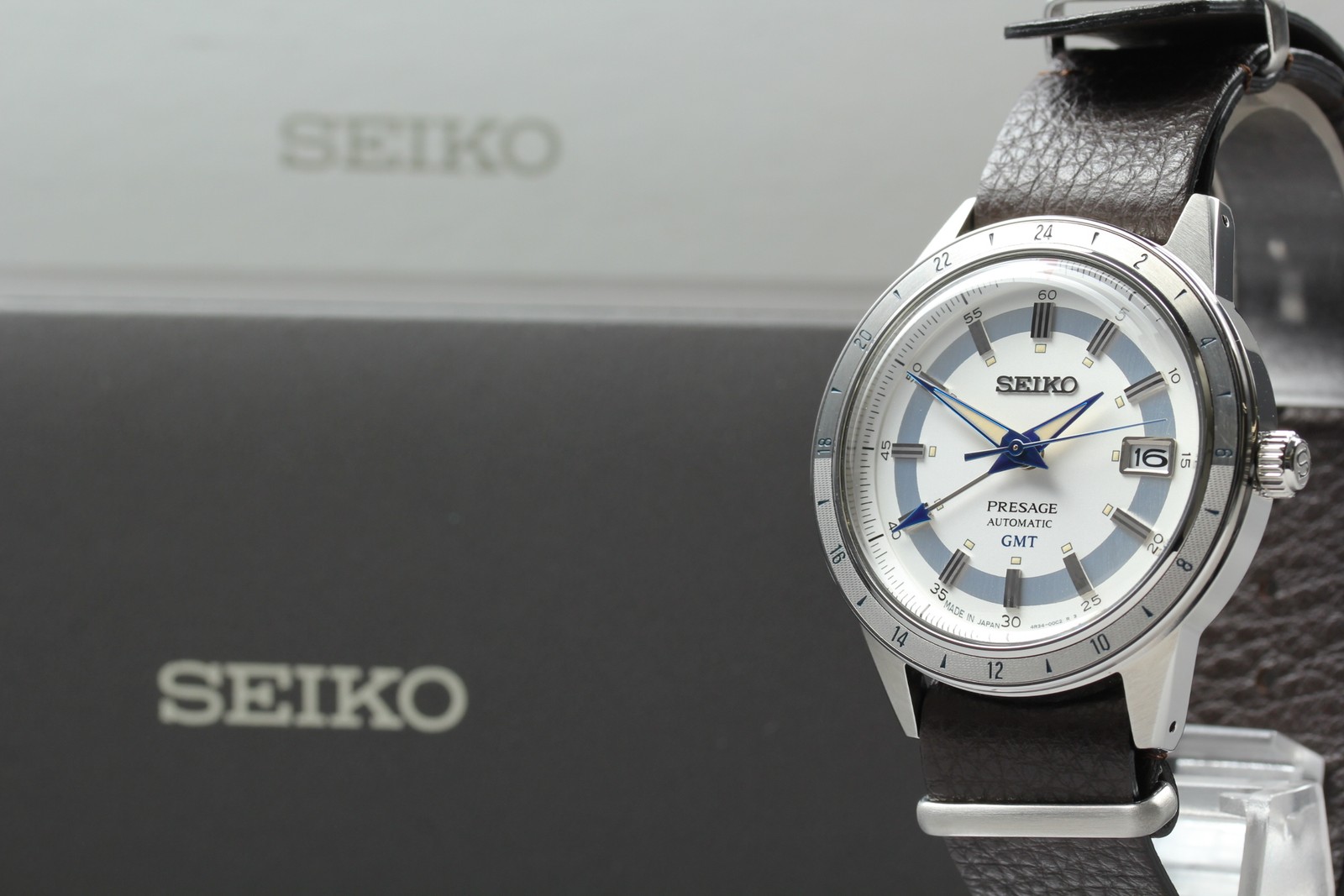 [N MINT] SEIKO PRESAGE SARY233 4R34-00E0 AT GMT 110Th Anniversary Limited Watch