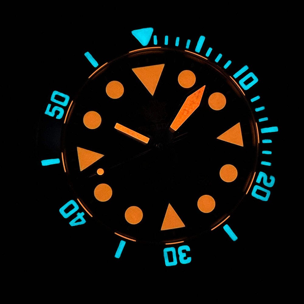 STEELDIVE SD1987 — Orange 46.5MM Big Size Analog 2000m NH35 Automatic Dive Watch