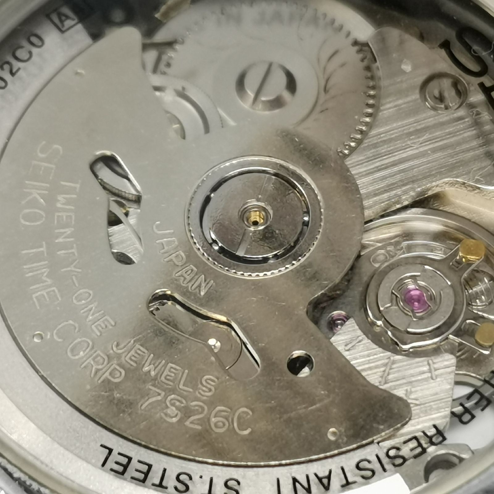 SEIKO 5 automatic 7S26 02C0 white transparent back 21 jewels From Japan