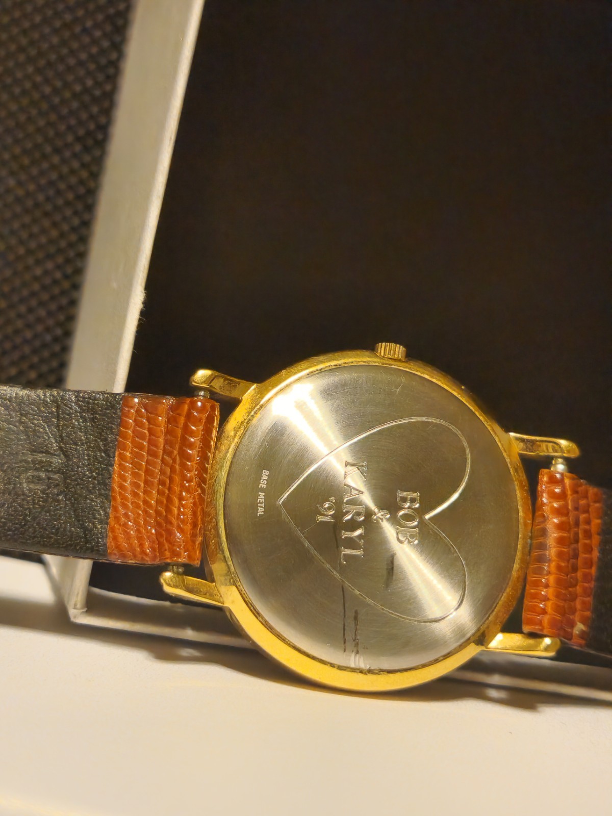 Wittnauer 18K GOLD Plated SUB-SECOND 35MM Men’s Watch Swiss 15 JEWELS NEW BATT