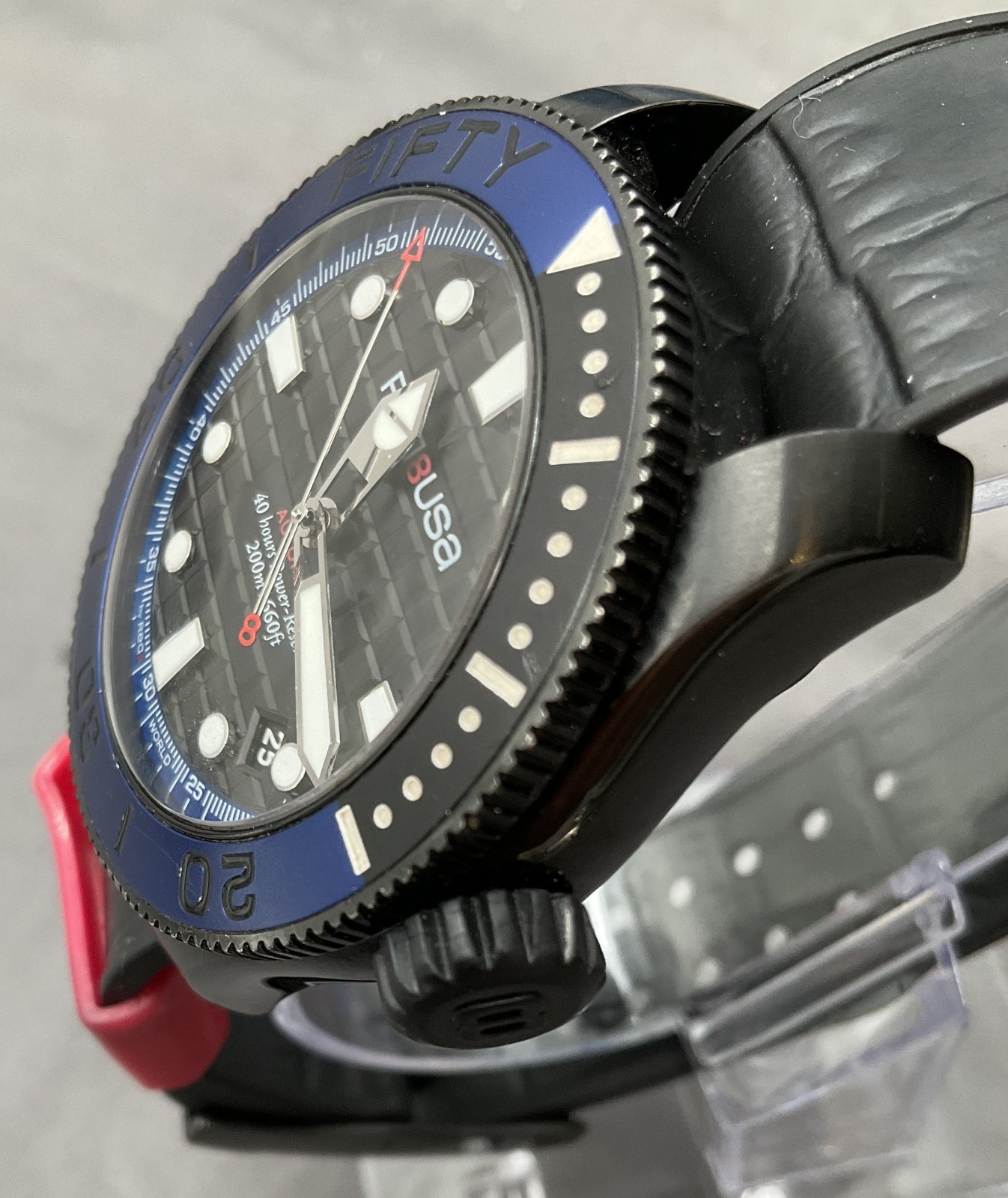 RED8USA Fifty US153 Automatic Diver (Blue/Black) VG to Excellent