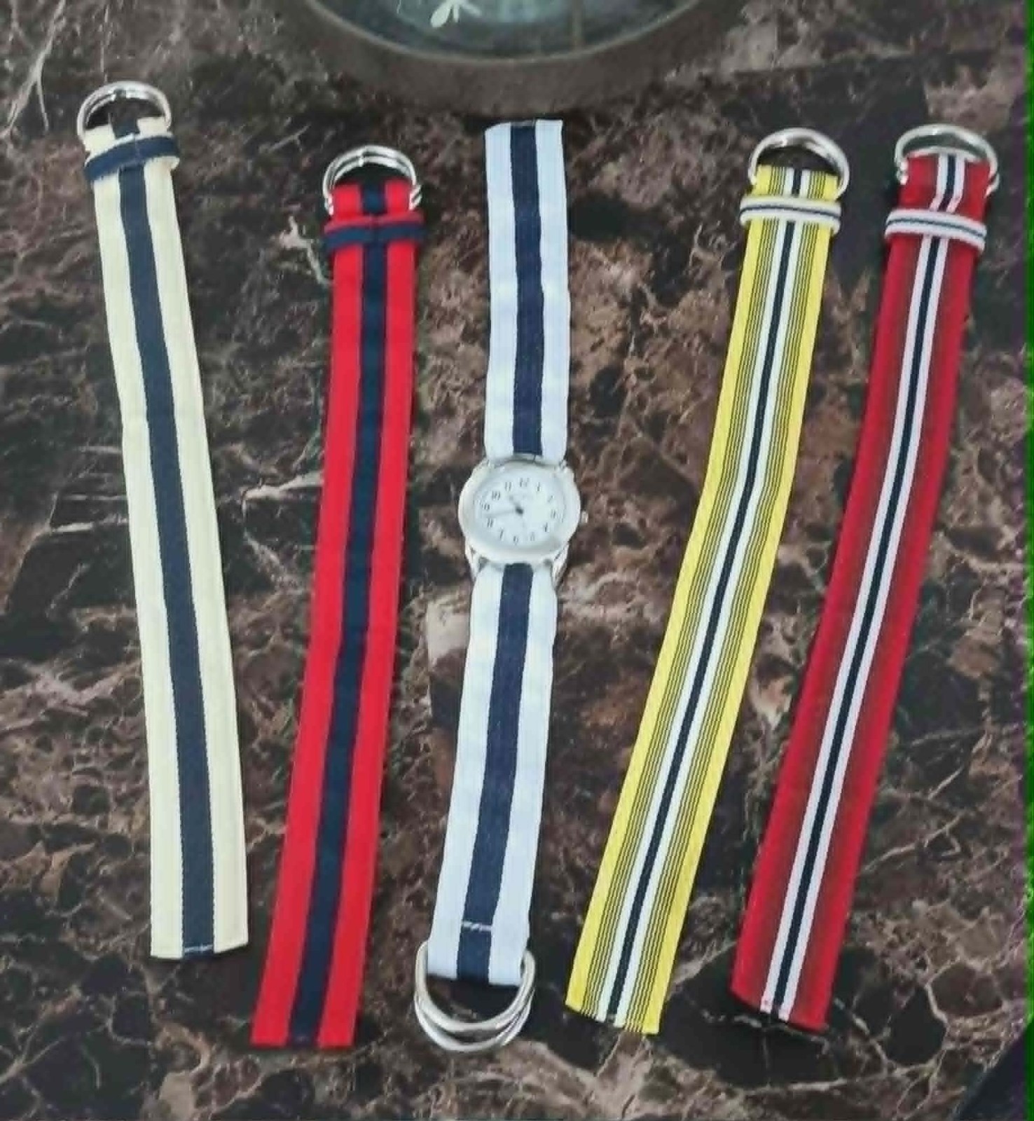 GENEVE WATCH W/INTERCHANGEABLE MULTICOLOR BANDS – BANDS COST $20 EACH-BEAUTIFUL