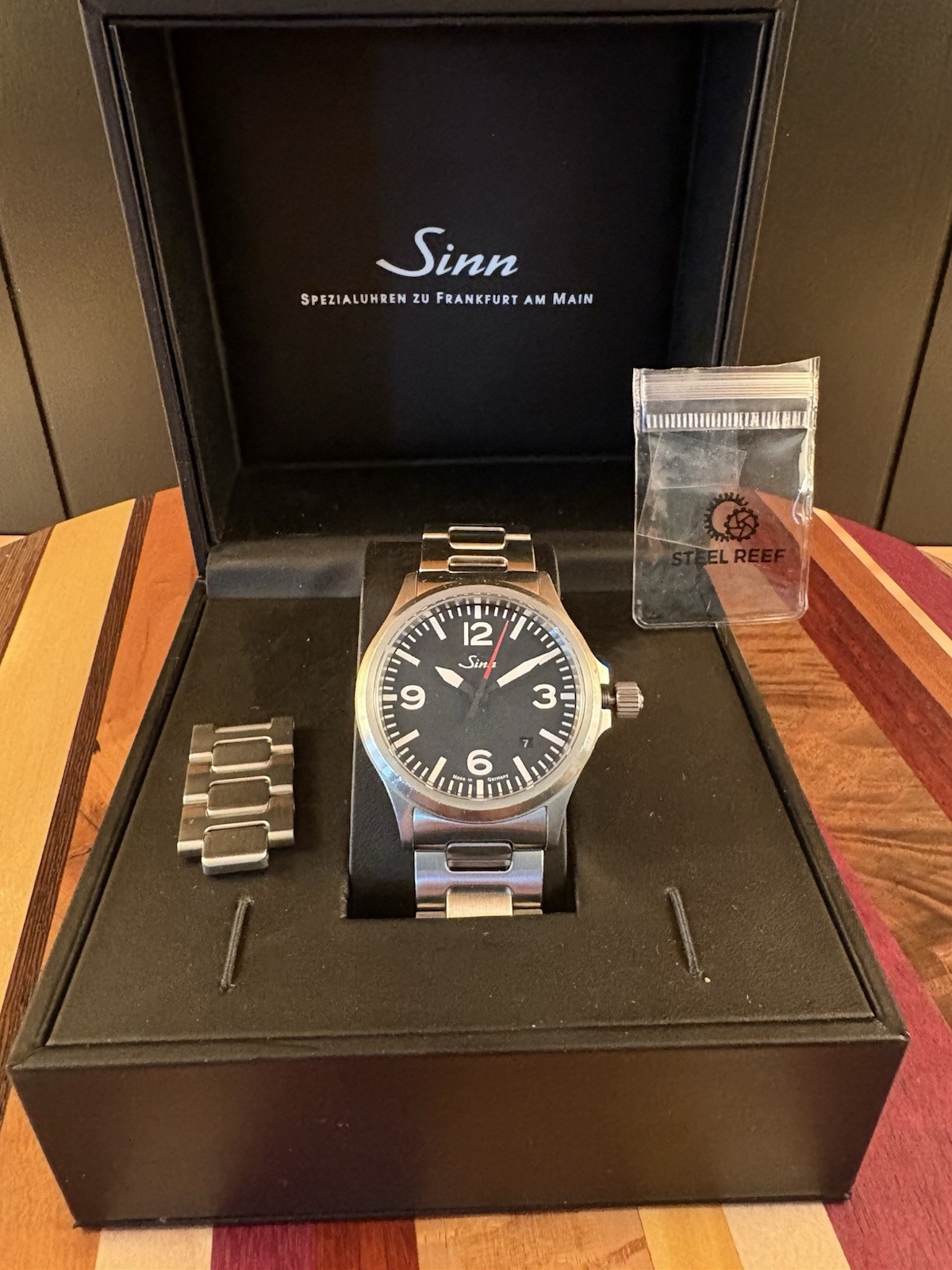 Sinn 556 A RS 38mm w Bracelet / Rubber Strap,Box/Papers, &on the fly microadjust