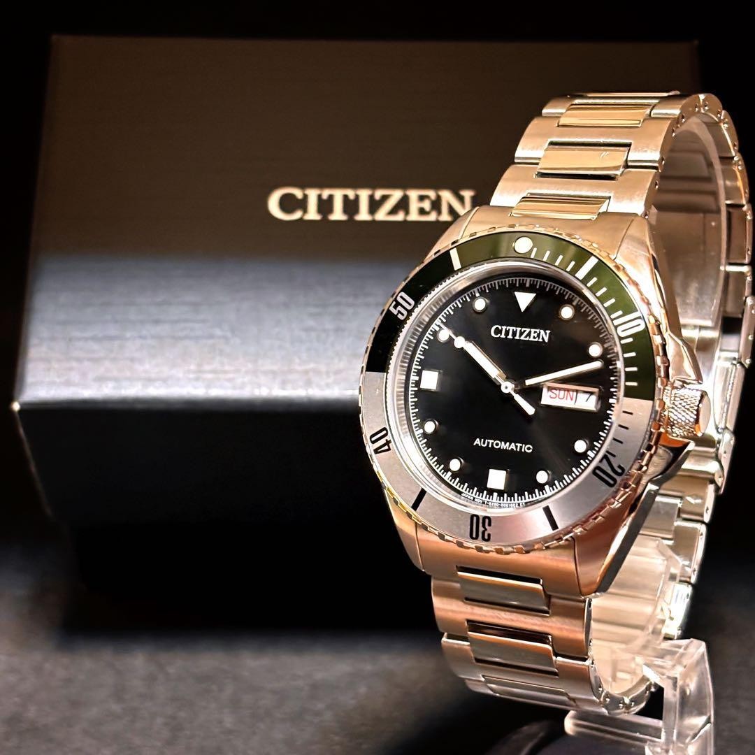 Citizen NH7531-50E Diver Watch Automatic 42mm Green Bezel Black Dial wrist 20cm