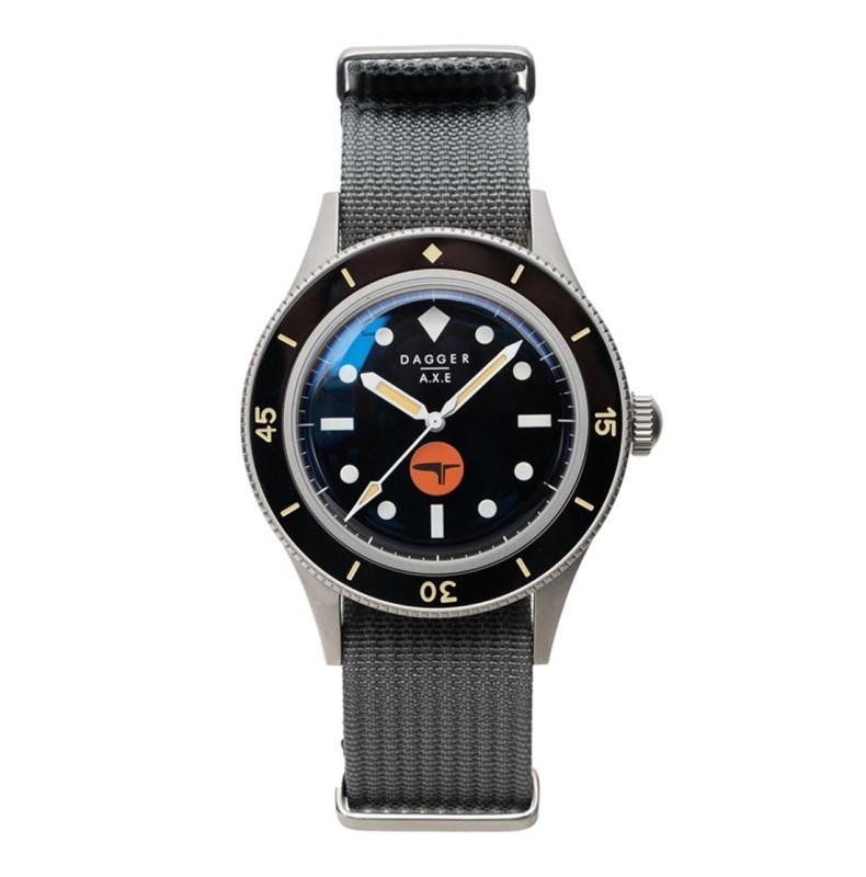 Dagger Axe Spectre Mechanical Automatic Steel Black Grey Diver Men’s Watch
