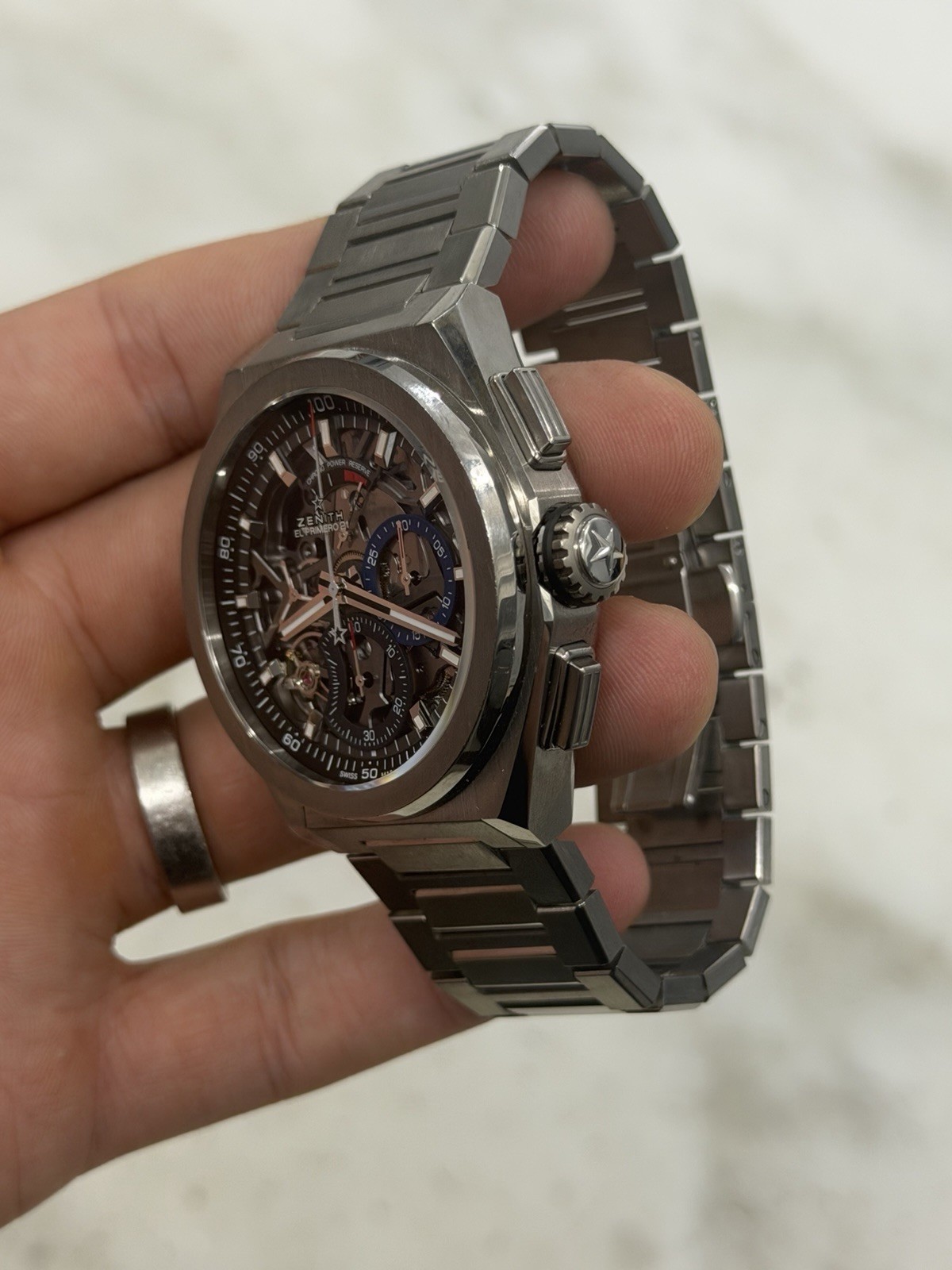 Zenith Defy El Primero Skeleton Dial Titanium 44mm Auto Mens Watch 95.9000.9004