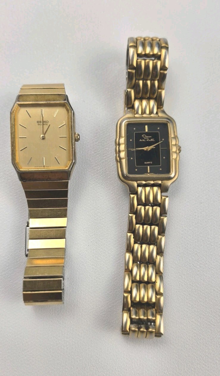 Vintage Watch Lot for Parts or Repair – Seiko Quartz & Oscar de la Renta