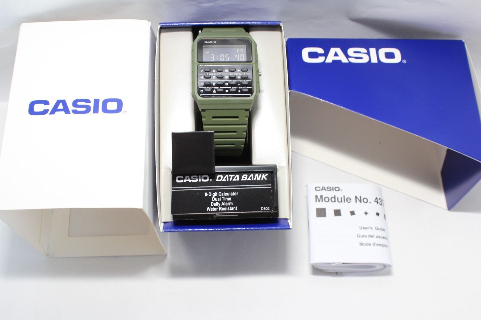 CASIO DATA BANK CA-53W retro watch rectangle Calculator