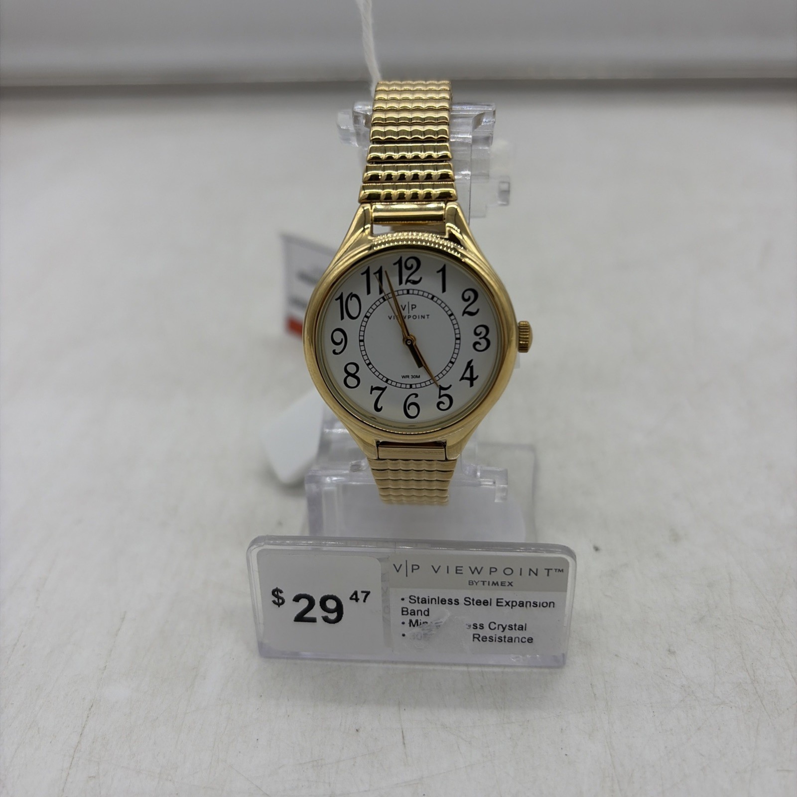 Timex Viewpoint CC3D82200, Women’s Goldtone Expansion Band Watch, White Dial