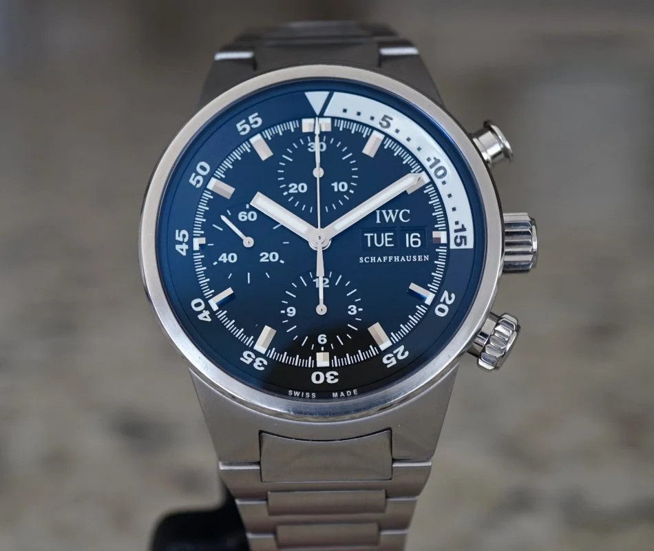 IWC Aquatimer Men’s Black Watch with Arrow Markers/Baton Indexes Dial – IW371928