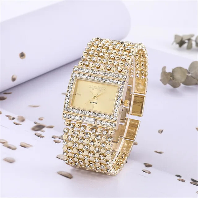 Women Girls Luxury Watches Ladies Dress Diamond Quartz Stylish Wristwatches Gift