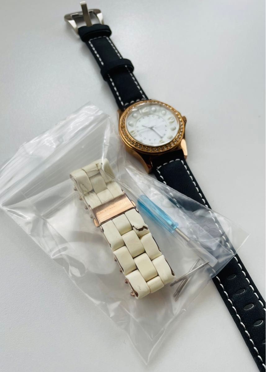 New battery and strap beautiful Marc by Marc Jacobs watch With rhinestones