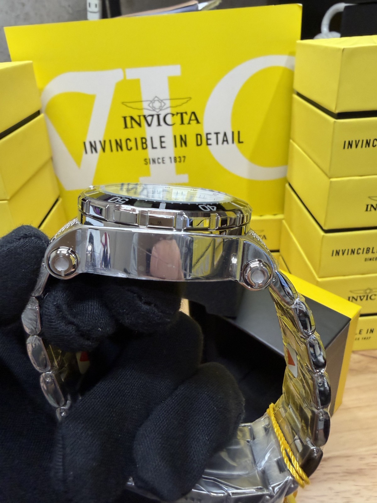 Invicta Coalition Forces Night Hawk 49223 Men’s 52mm Steel Silver Dial Quartz Ch
