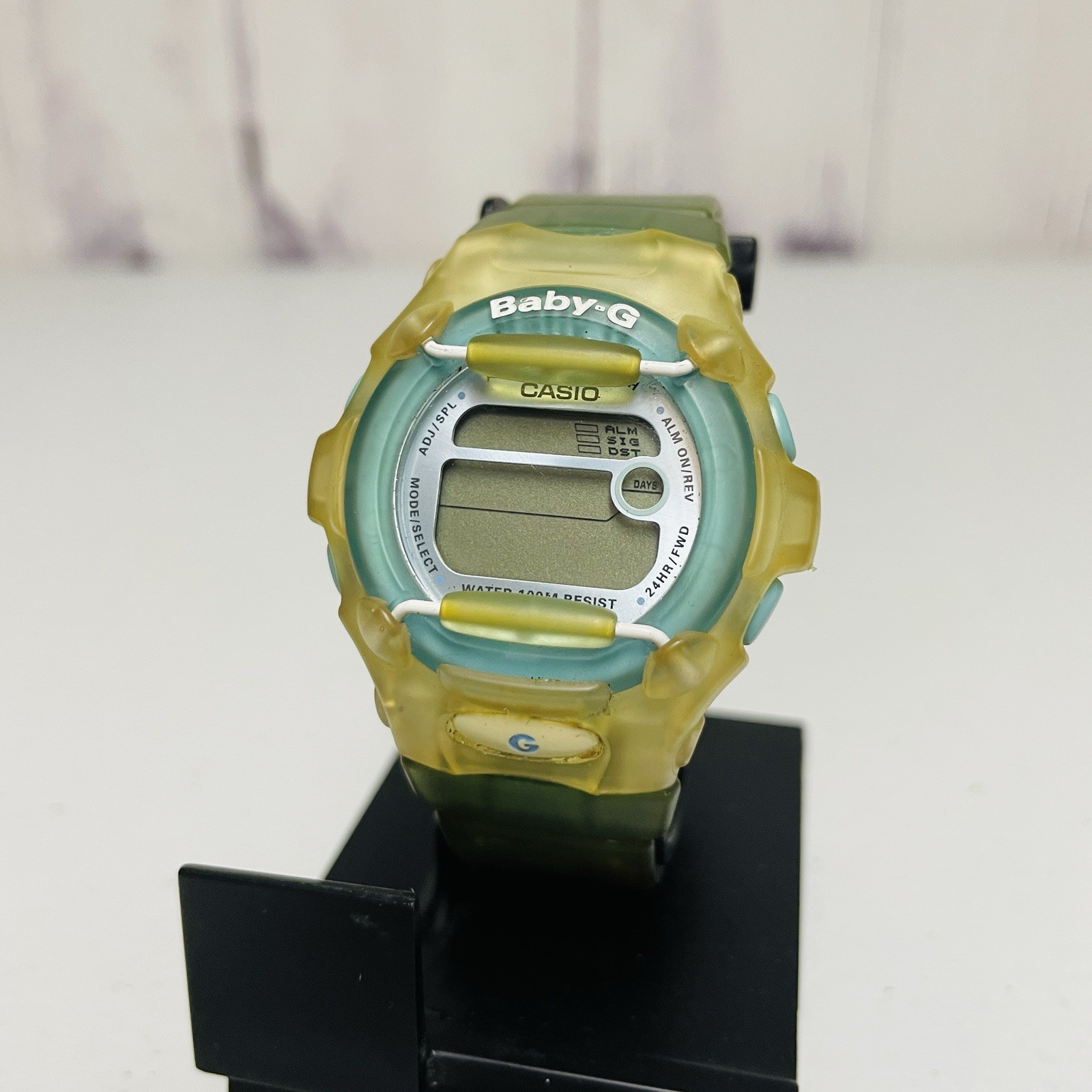 Vintage Casio Baby-G BG-154 Retro Watch Blue Green Water Resistant