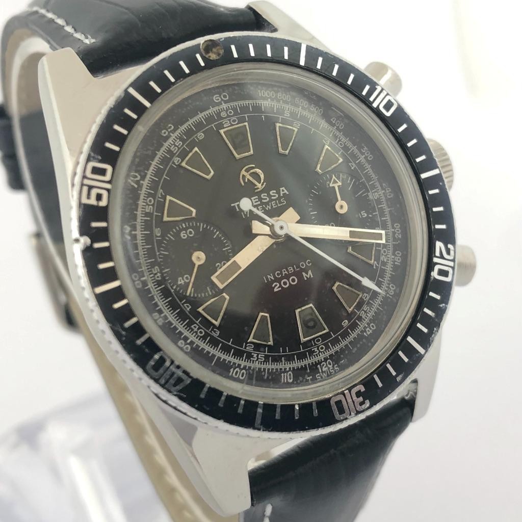 NO TARIFFS TRESSA CHRONOGRAPH REF 347 LARGE MANUAL WIND CAL L248 TURNING BEZEL