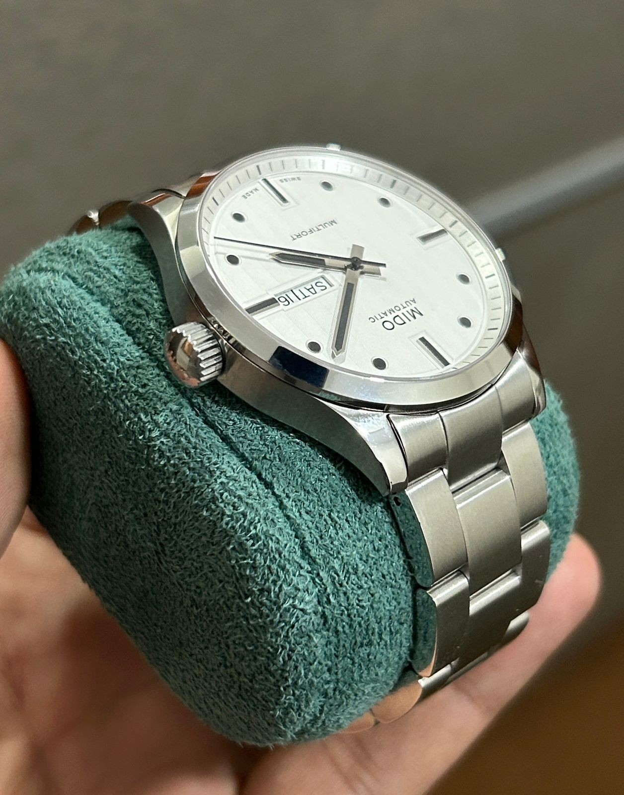 Mido Multifort White Linnig Dial Automatic Swiss Men’s Watch, Cal-2846 25 Jewel