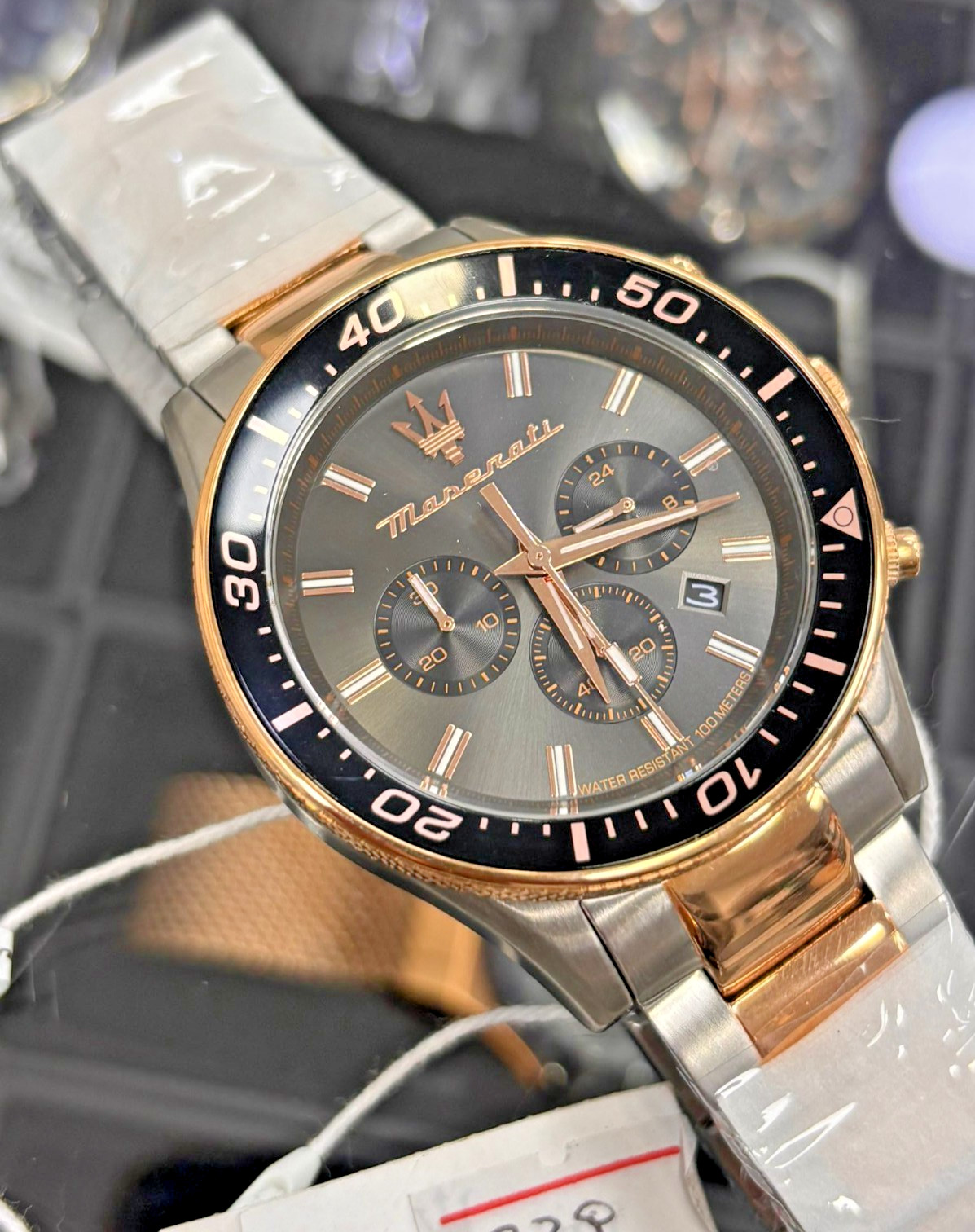 Maserati Watch Sfida R8873640009 Quartz Chronograph For Men New