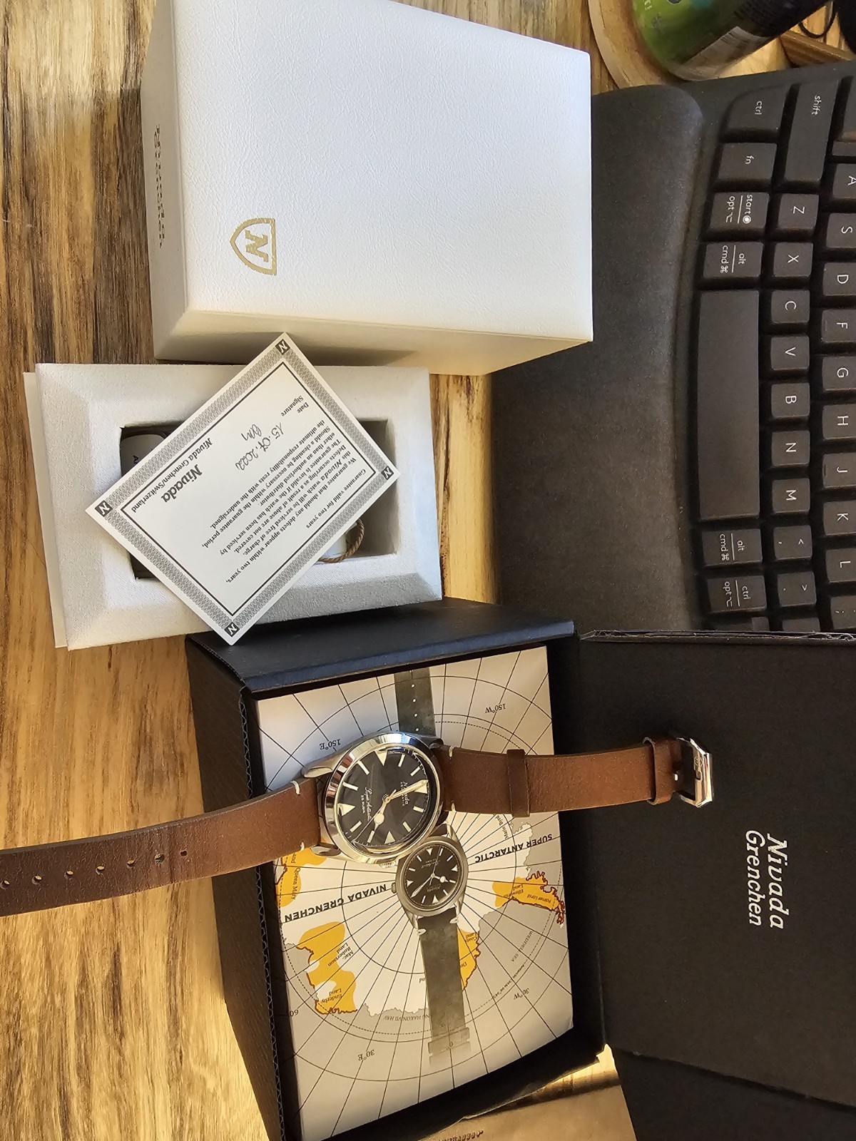 Nivada Grenchen Super Antarctic (White Triangle) Watch – Box And Papers