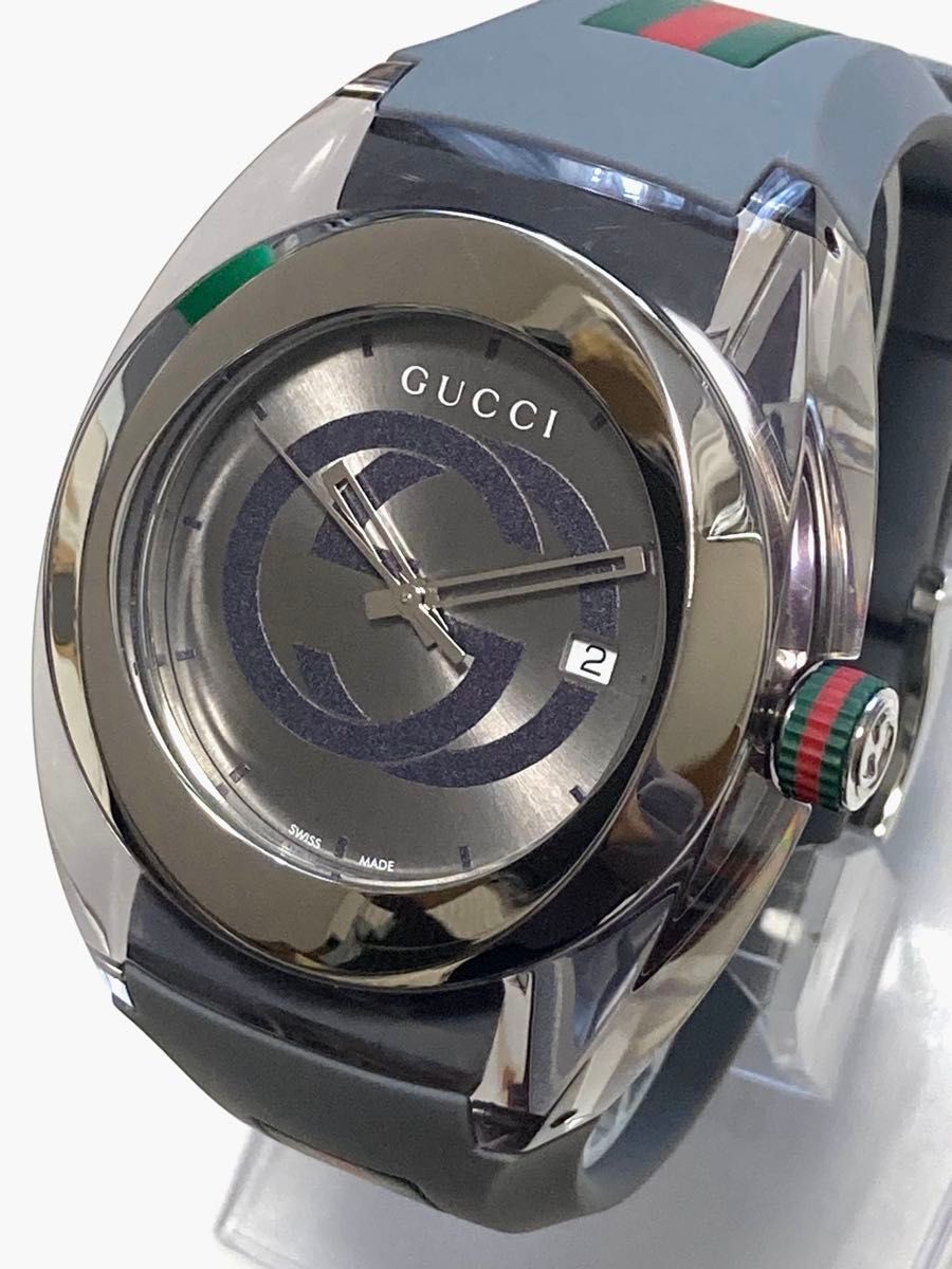 Excellent Condition GUCCI SYNC 137.1 Rubber Belt Men’s Watch