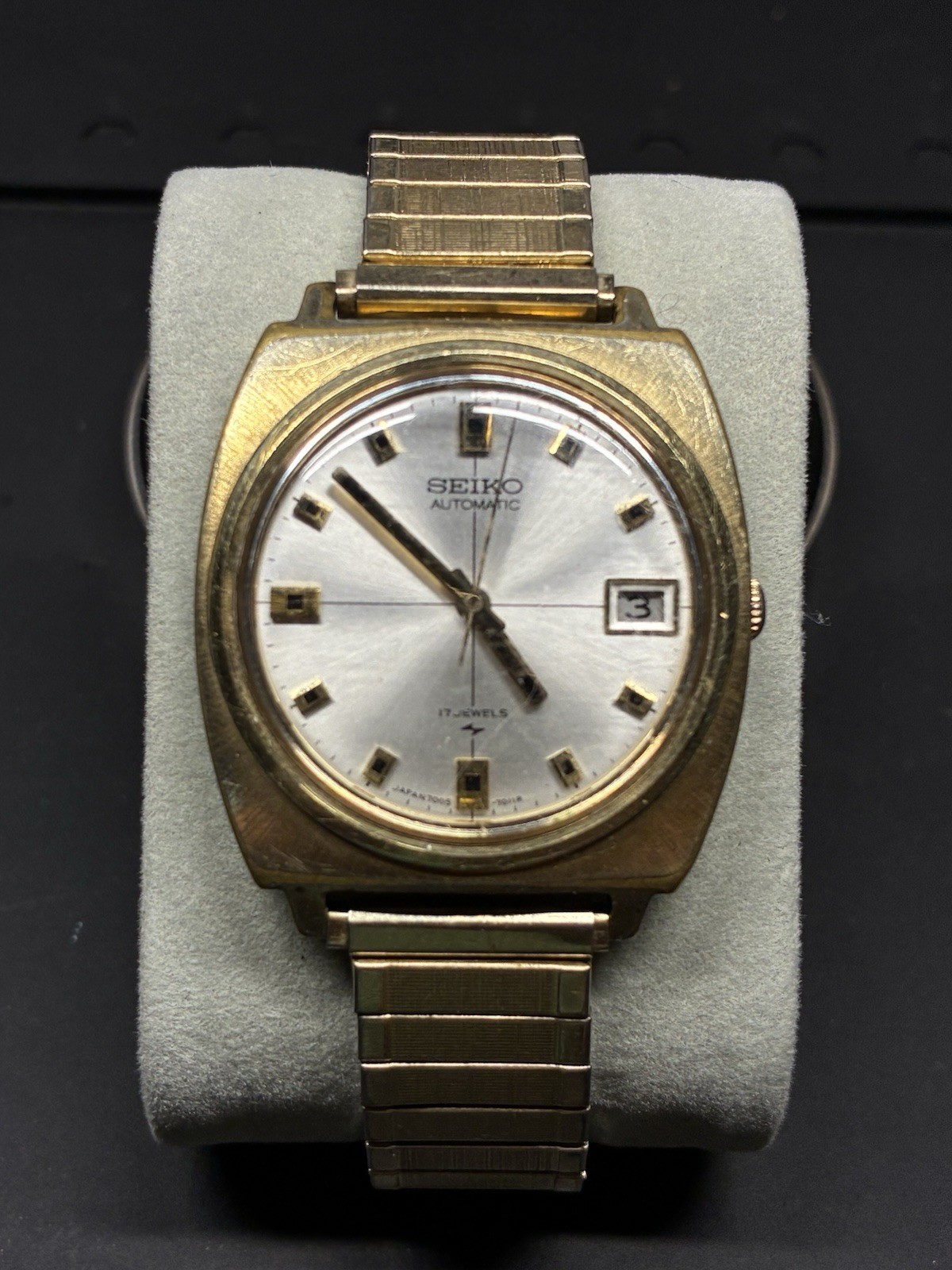 Seiko 7005-7012 Men’s Automatic Watch Gold Plated RUNNING