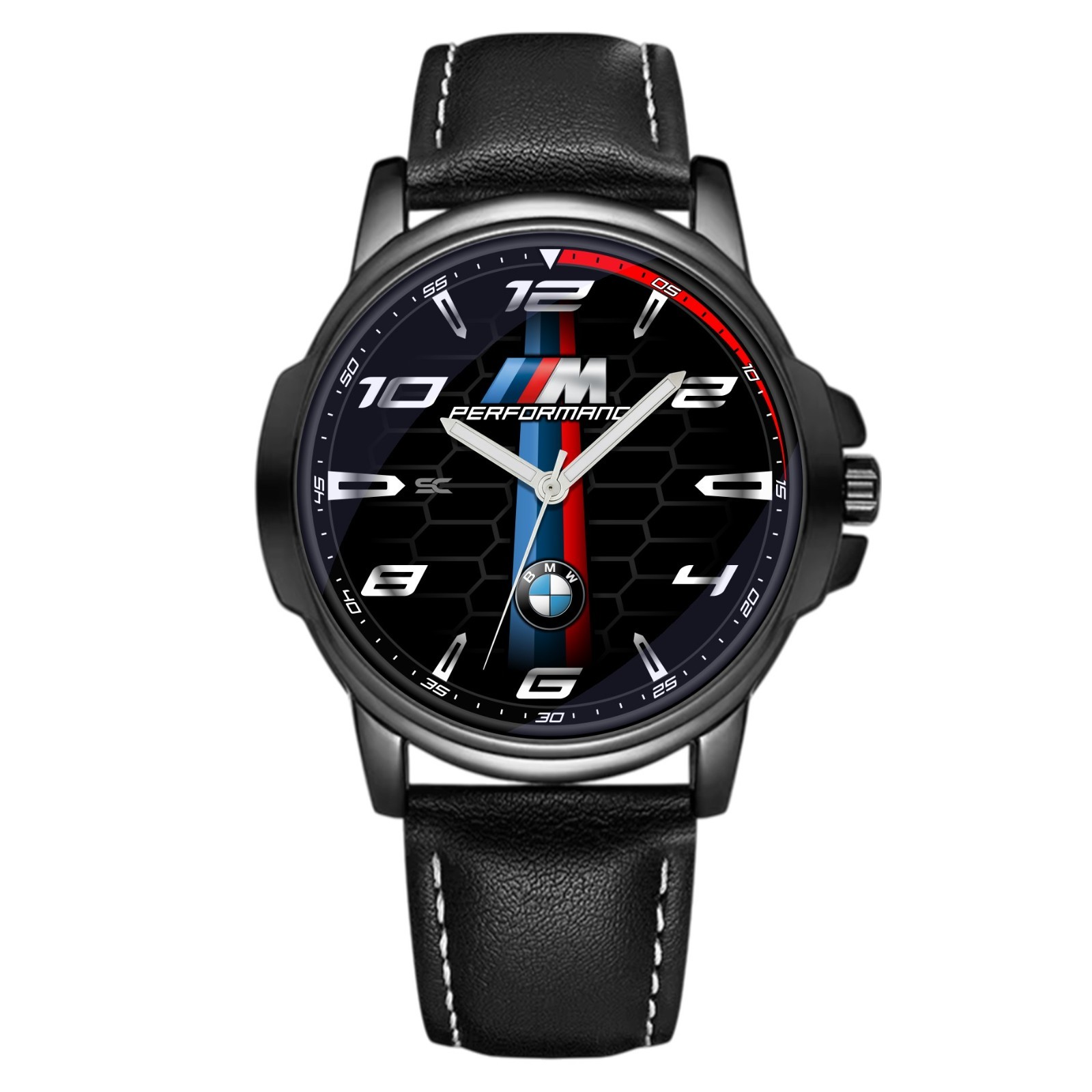 M Performance BMW Lovers Sport Wrist Watch with Power Strip