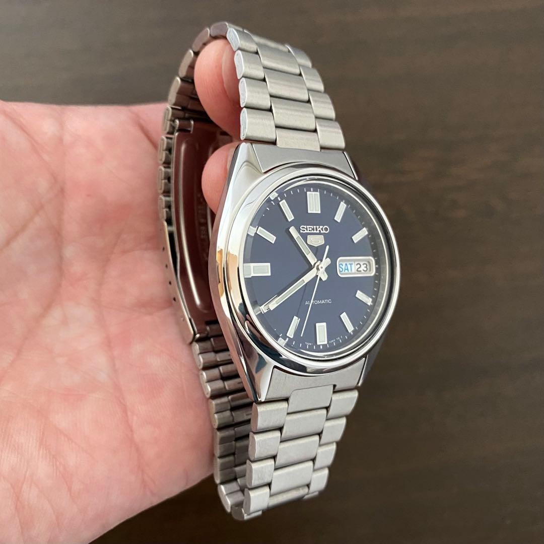 SEIKO 5 Automatic 7S26 0480 Navy Dial See through back From Japan