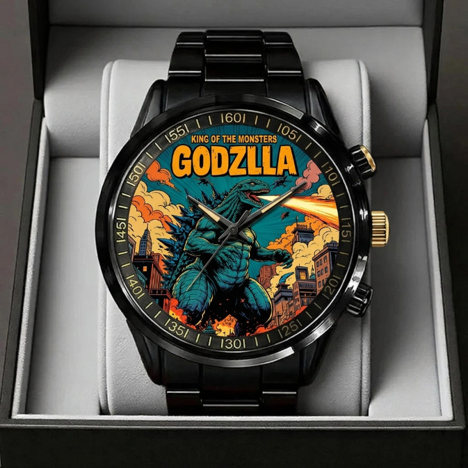 Godzilla King of the Monsters Watch Black Stainless Steel Fan Gift TN1355