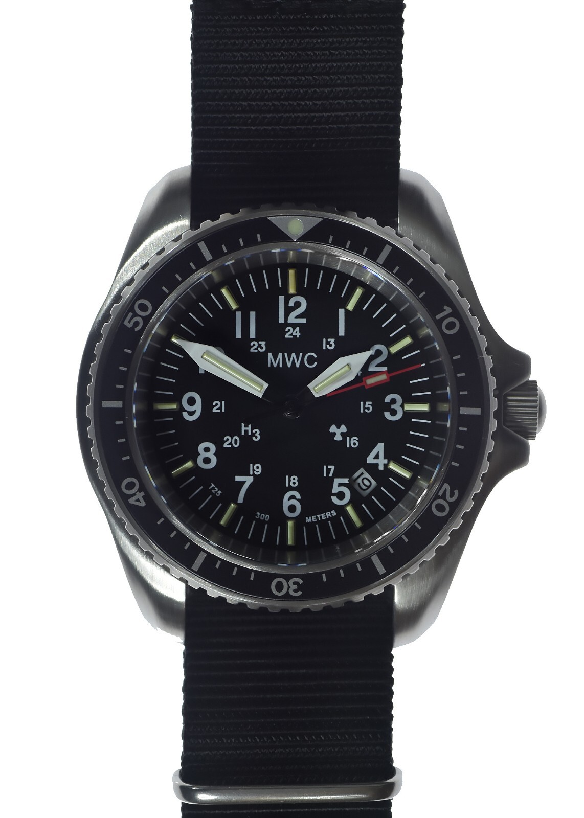 MWC 24 Jewel Automatic Military Divers Watch with GTLS Tubes & Sapphire Crystal