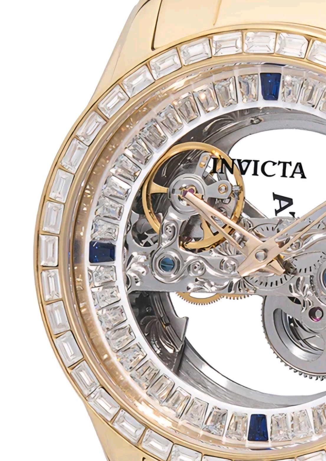 Invicta Objet D Art Idyll Automatic Men’s Watch w/ Skeleton Dial – 43mm. Gold