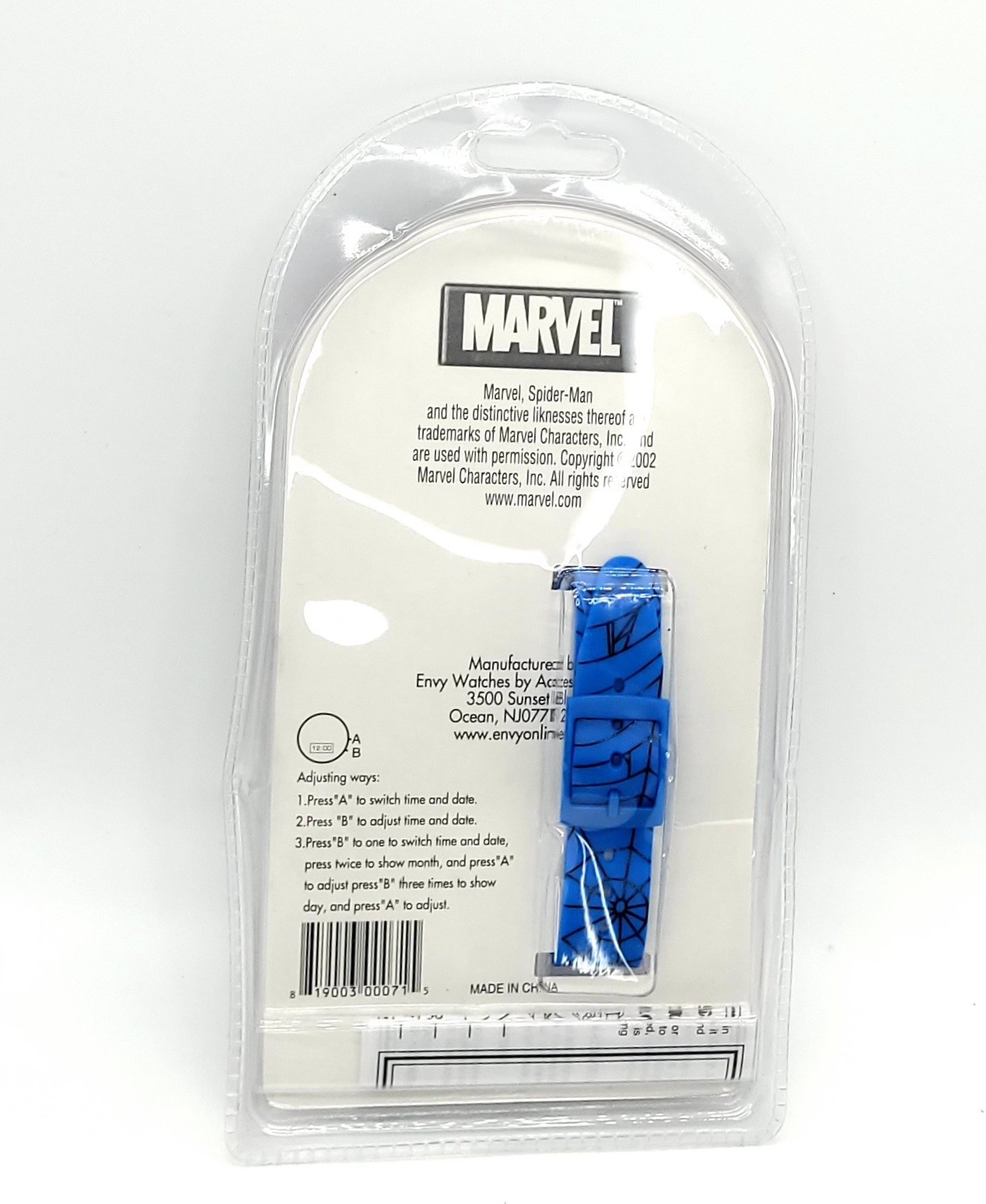 Spider-Man Digital Wristwatch Includes Multiple Faces Envy Watches Marvel 2002