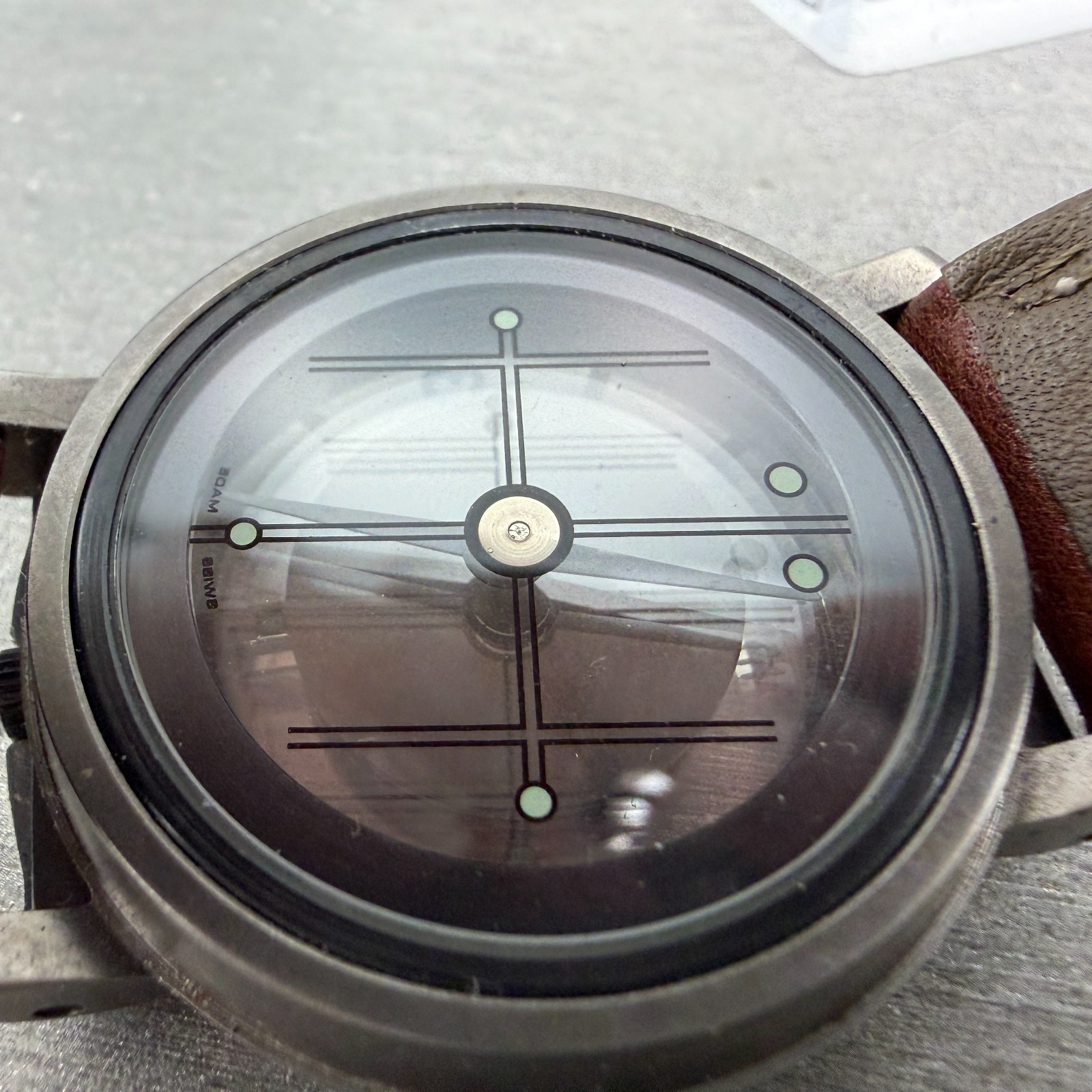 Timberland Compass Watch Men 38mm Gray Dial Black Tone Round New battery