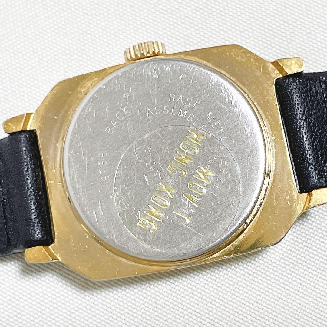 Excellent condition, fully functional CITIZEN Q&Q 6-P00921 Square Gold Hand-
