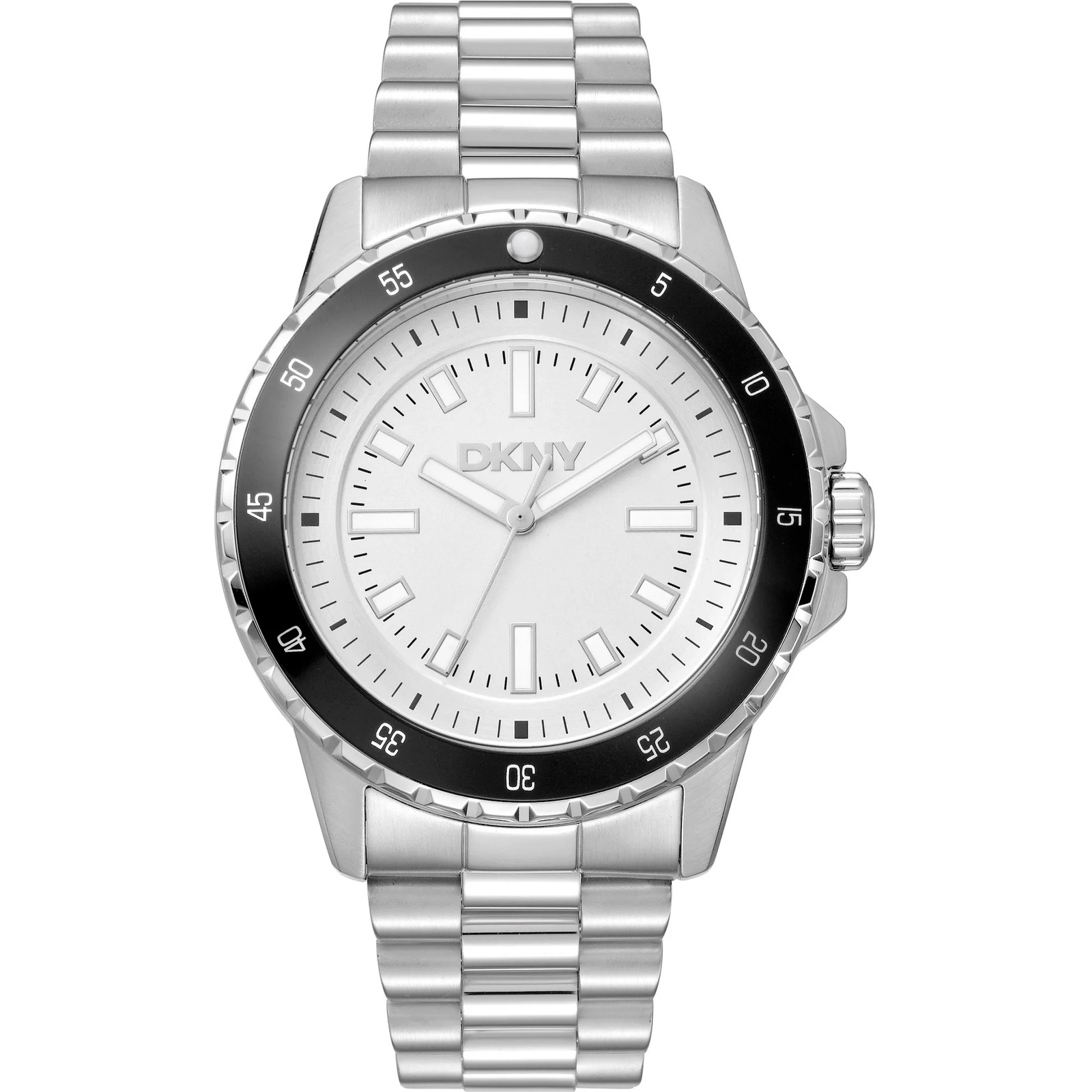 Watch DKNY DK1G130M0055 Mens Quartz Stainless Steel Dial Silver 100m New