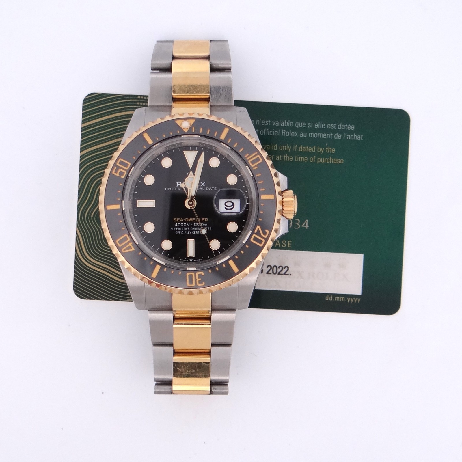 Rolex 126603 Two Tone Sea-Dweller Oyster Bracelet with 2022 card