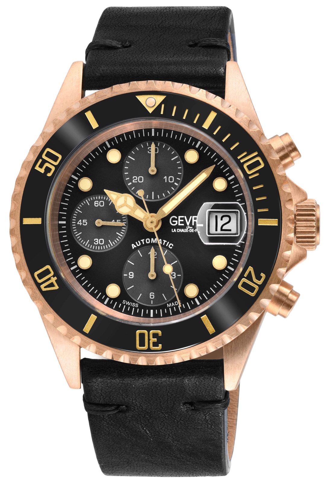 Gevril Wall Street – Bronze 44mm Swiss Automatic Wristwatch 4167
