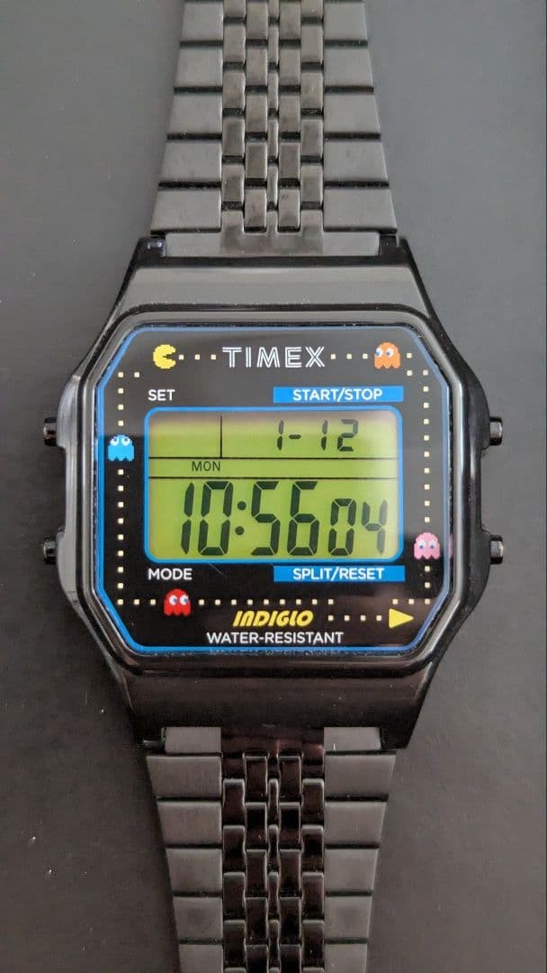 TIMEX Pacman Collab Digital Watch Black Mens Limited Edition Classic