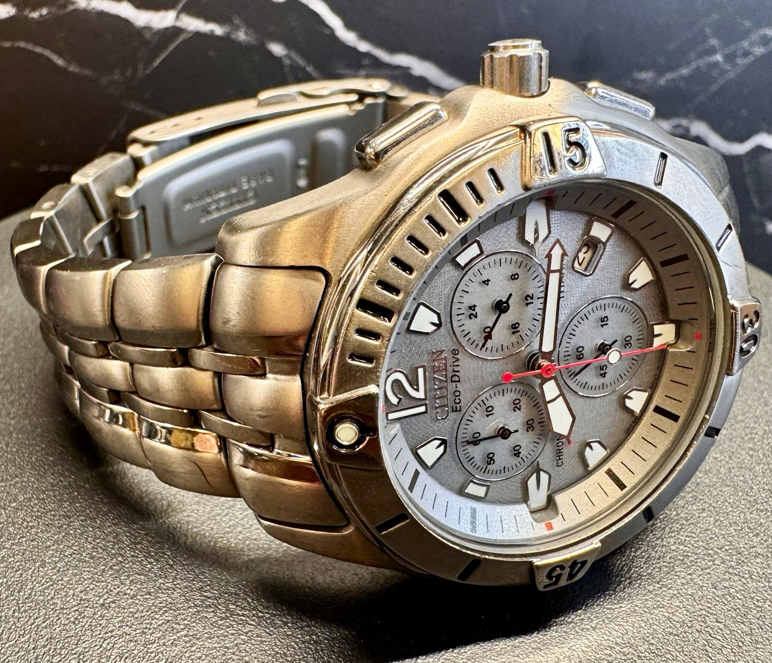 Citizen Eco-Drive Titanium Chronograph H500-S021260 Men’s 42mm Silver 200M Watch