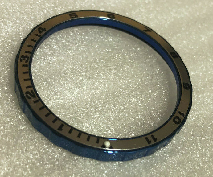 12 HOUR SILVER INSERT 38MM BLUE PVD BEZEL VOSTOK AMPHIBIAN KOMANDIRSKIE 3812SLBL