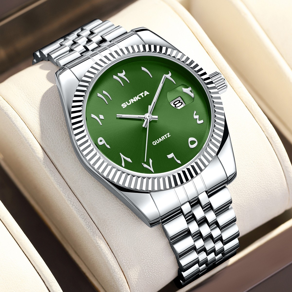 Luxury Men’s Watch Waterproof Luminous Stainless Steel Date Quartz Wristwatches