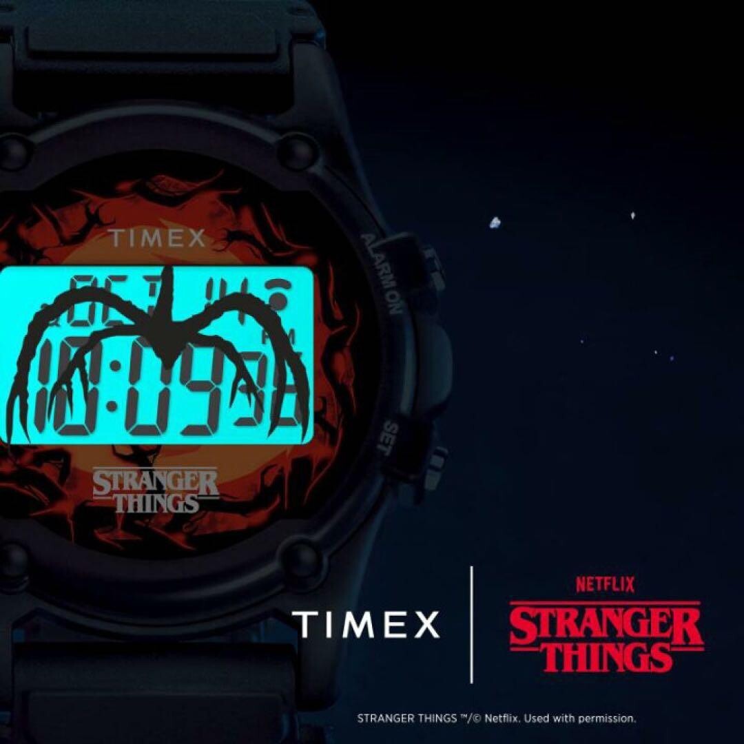 Timex Atlantis x Stranger Things Watch Limited Resin Strap Black TW2V51000 Boxed