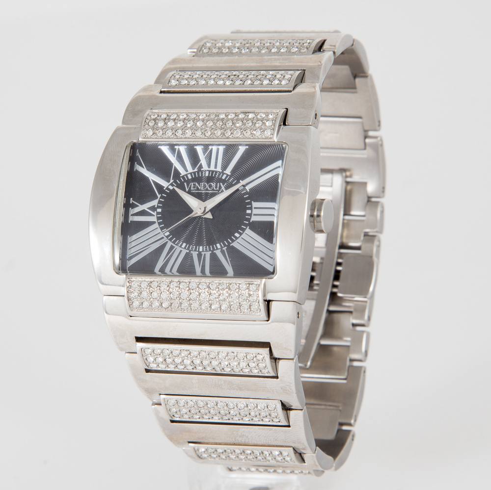 Orologio Vendoux acciaio inossidabile swarovski MS18000 3 atm numeri romani