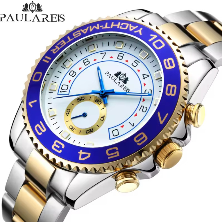 PAULAREIS Automatic Self Wind Mechanical Watches for Men Stainless Steel Watch
